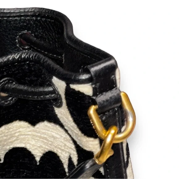 KATE SPADE Spade Flower Monogram Gramercy Chenille Medium Bucket Bag - Picture 12 of 16